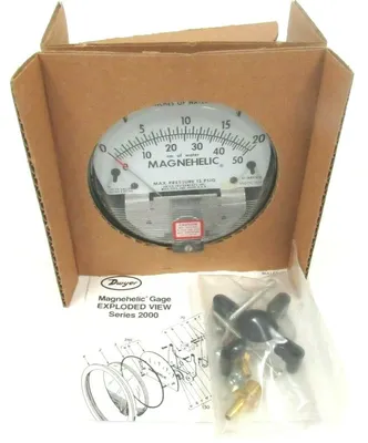 NEW DWYER 12-160376-01 W07K WW SERIES 2000 MAGNEHELIC PRESSURE GAUGE 1216037601