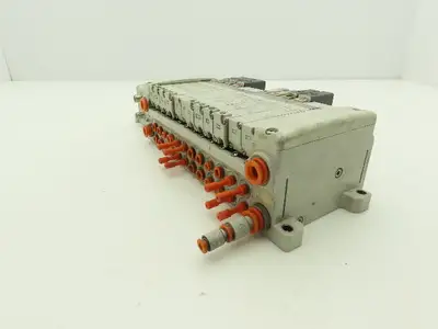 SMC EX250-SDN1 12-Station DeviceNet Manifold 8 Solenoid Valves 24VDC
