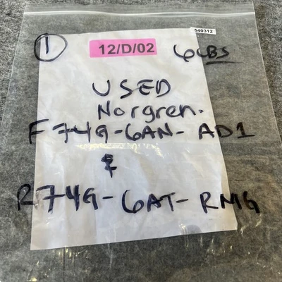 Used Norgren F74G-6AN-AD1 Valves/Fittings California US | Davliegogo LLC #1719916