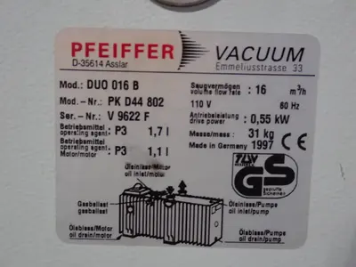 USED PFEIEFFER DUO 016 B