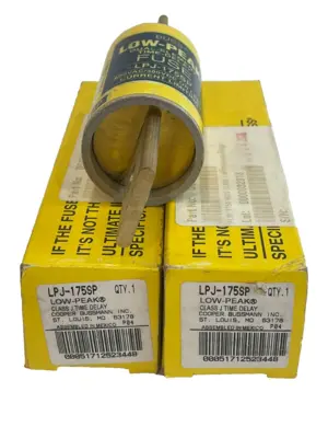 NEW BUSSMANN LPJ-175SP TIME DELAY FUSES LPJ175SP LOT OF 2