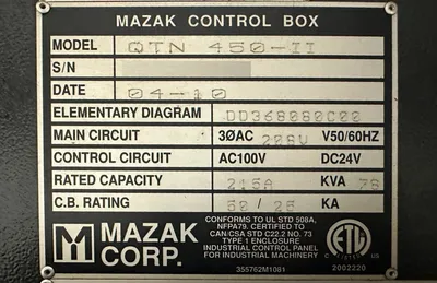 Used 2010 MAZAK QUICK TURN NEXUS 450-II CNC Lathes California US | MachineStation #1413389