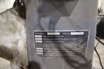 2 HP DOALL MODEL @PM-200V RAM TYPE VERTICAL MILL WITH POWER FEED & DRO: STOCK #22880