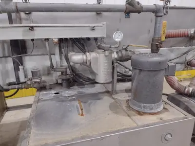 3 STAGE X 12" WIDE FLO-MATIC MODEL #C20-2-1BELT CONVEYOR STAINLESS STEEL HEATED PARTS WASHER: STOCK #17034