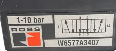NEW ROSS CONTROLS W6577A3407 SOLENOID VALVE 1-10 BAR