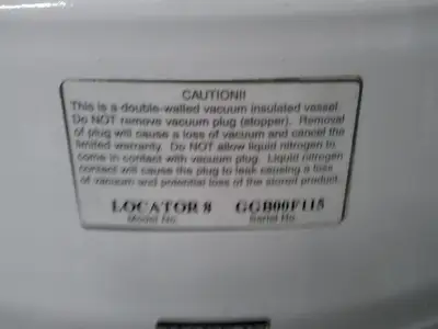 Thermolyne Locator 8 Cryo Nitrogen LN2 Biological Storage System w/ Racks