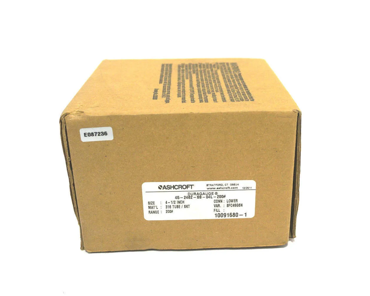 NEW ASHCROFT 45-2462-SS-04L-200# DURAGAUGE 452462SS04L200
