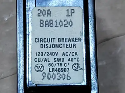 USED WESTINGHOUSE BAB1020