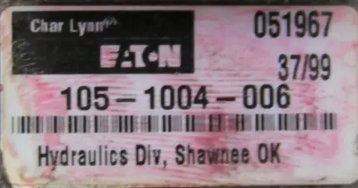 REFURBISHED EATON 105-1004-006 HYDRAULIC MOTOR 1051004006