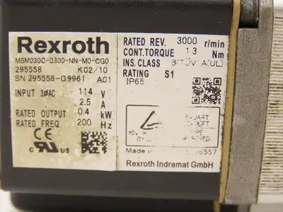 Used REXROTH INDRAMAT _UNKNOWN_ Servo Motors Indiana US | Arrow Industrial #1316930