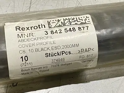 USED BOSCH REXROTH COVER PROFILE 10 BLACK ESD N10 2000MM LENGTH PKG OF 10