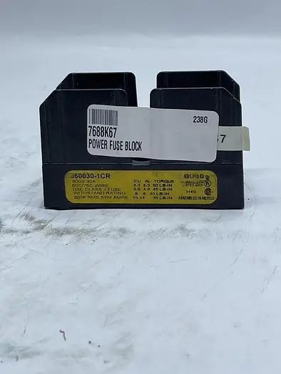 Used BUSSMANN BUSSMANN J60030-1CR Misc Electrical & Power Parts | ND Industrial Surplus #1215627