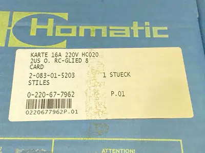 USED HOMATIC PLC ADD-ON BOARD