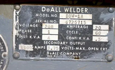 USED DOALL 3613-1