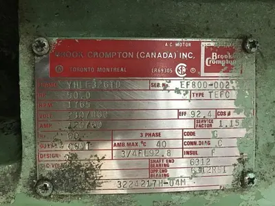 USED BROOK CROMPTON 3224217H-04M
