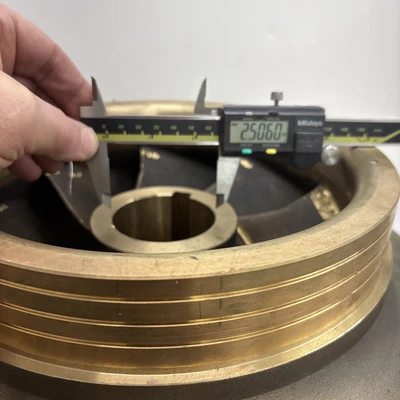 New! Large 8 Vain Brass Impeller With 2 1/2”bore.