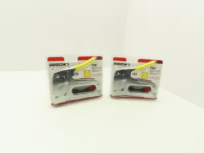 Arrow T59P Staple Gun for Wire/Cable Fasteners Data/Video/Communication Lot of 2