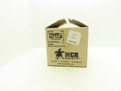 MCR Nitrishield Stealth XXL Black Nitrile Gloves 4 Mil 2XL 100ct Lot of 10