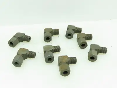 VOSS L8 Steel Flareless 90° Male Compression Elbow 8mm Tube x 1/4 BSPT Lot of 8