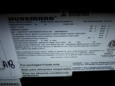 7-0026 Hussmann IDD5NL4 Multi Deck Dairy Cooler