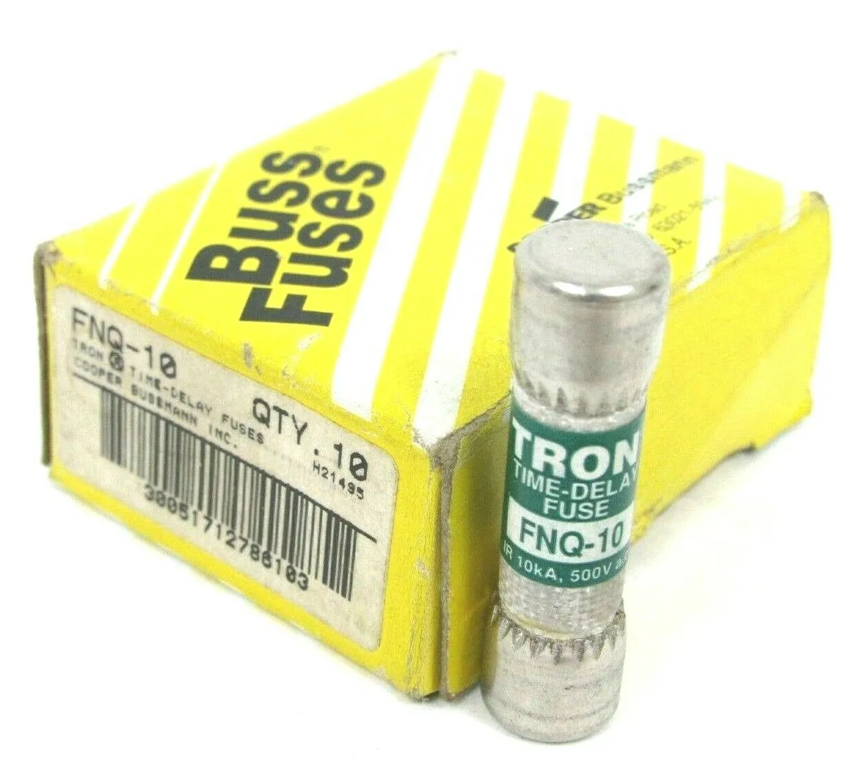 LOT OF 10 NEW COOPER BUSSMANN FNQ-10 FUSES FNQ10