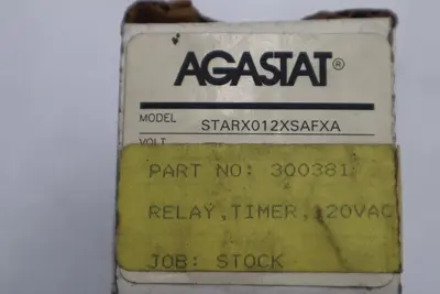 Agastat STARX012XSAFXA Timing Relay 6-180 Seconds 120VAC/DC 8-Pin STOCK K-3742