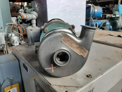 Pump, Centrif., 0.75 HP, S/st, 1.5" X 1.5", Sanitary #S738072