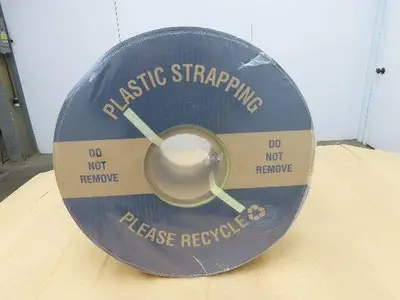 Poly Strapping Yellow Plastic Banding 1/4" W 6" x 4" Core