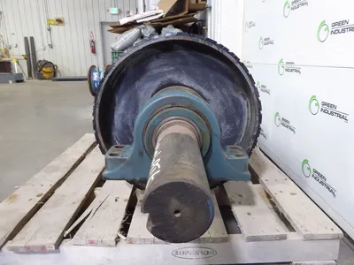 24" Diameter Crown Face Conveyor Pulley Drum Assembly 60" Shaft Used
