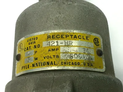 USED PYLE NATIONAL RECEPTACLE 4 POLE 30A