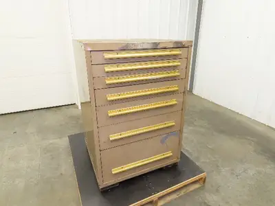 Equipto Modular Steel 7 Drawer Industrial Tool Cabinet 30x29x44" Stanley Vidmar
