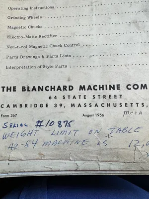 1965 BLANCHARD 42-84 Grinder-Rotary Surface | Asset Exchange Corporation (6)