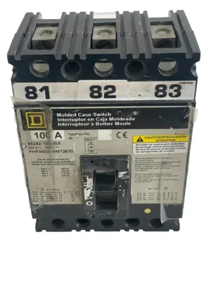 USED SQUARE D FHP-36000MMT2610 CIRCUIT BREAKER 100A