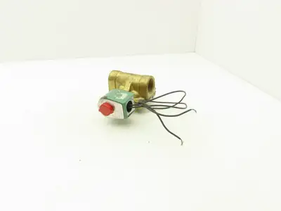 Asco 8210D4 Brass Solenoid Valve 2-Way NC 150 PSI 1" NPT Dry Air 120V 10.5 W