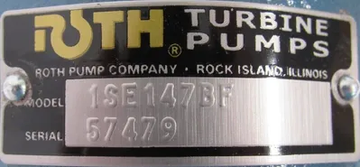 NEW ROTH 1SE147BF TURBINE PUMP