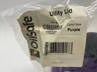 NEW OILSAFE MULTIPURPOSE UTILITY LID, 48MM OPENING, PURPLE