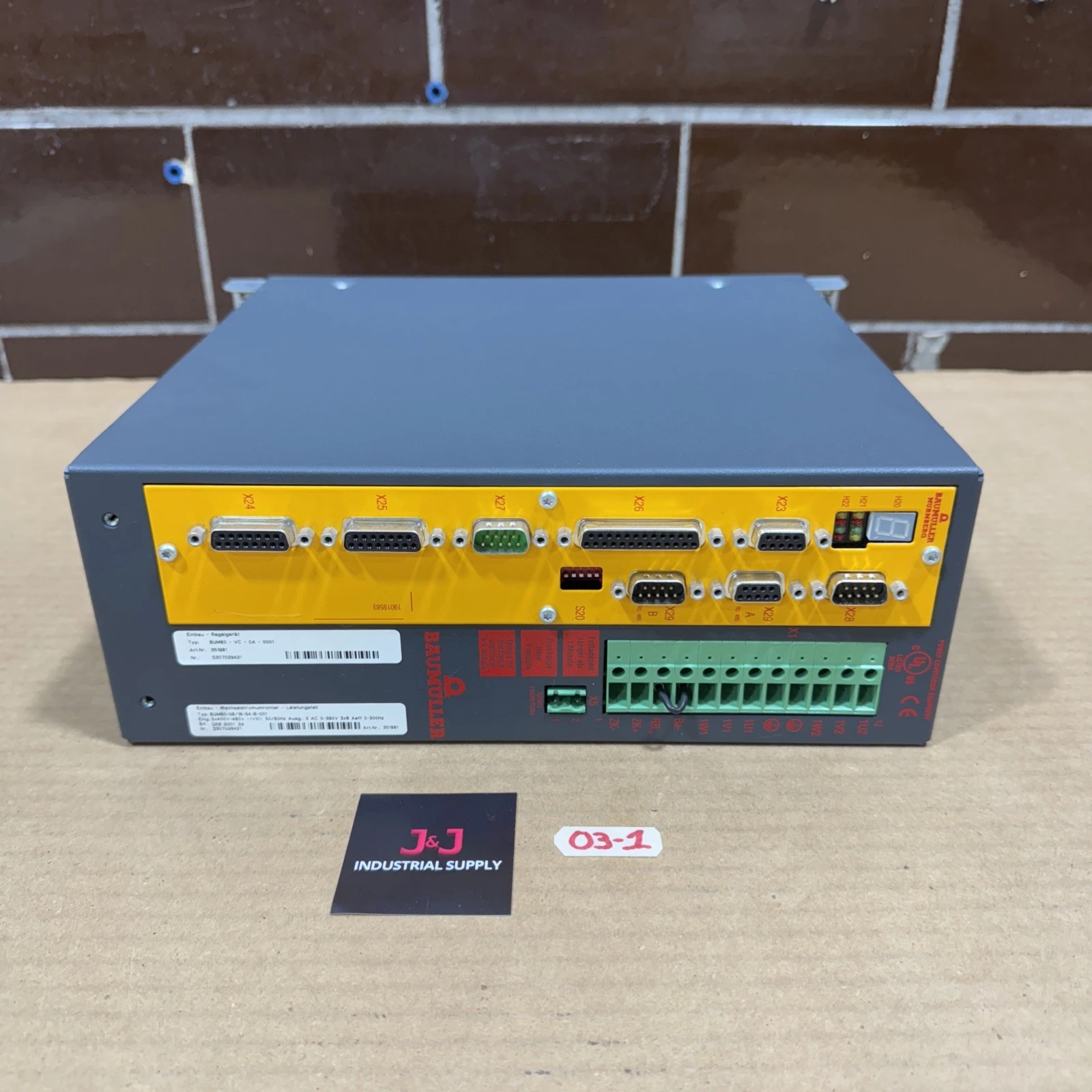 Used Baumuller BUM60-08/16-54-B-001 BUM60-VC-0A-0001 Servo Drives Indiana US | J&J Industrial Supply #504461