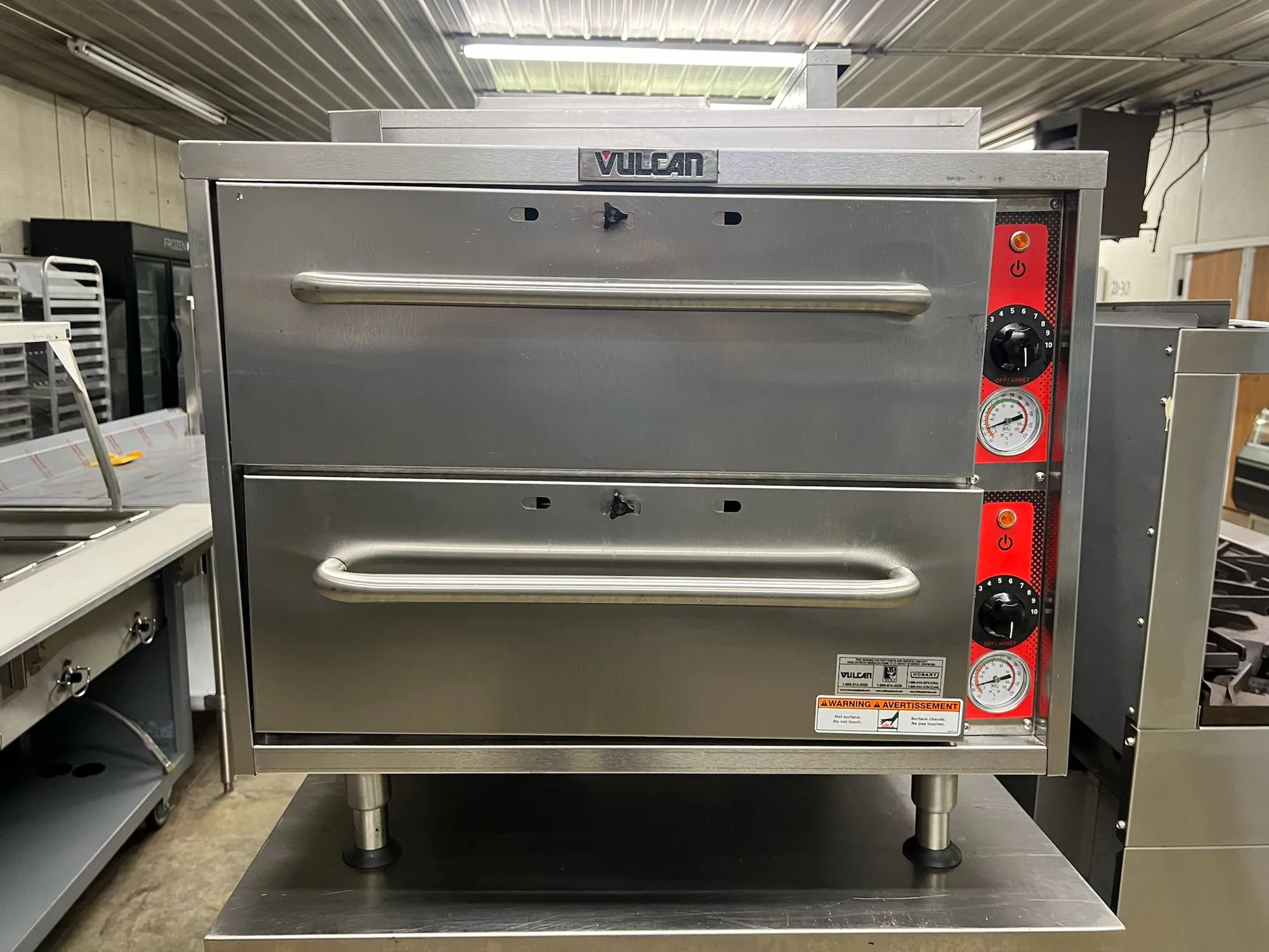 Used Vulcan Used Vulcan VW2S Freestanding Two Drawer Food Warmer - 120V, 950W - WO1 Heated Cabinets & Displays Illinois US | Falcon Restaurant Supply #1375402