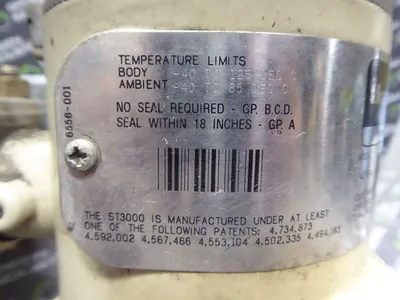 Honeywell STD624-A1H-00000-MB,S2,SM,F1C3-814F Smart Pressure Transmitter nK Used