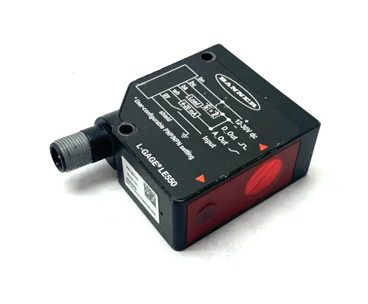 Used BANNER LASER DISPLACEMENT SENSOR RANGE: 100-1000MM M12 INTEGRAL Sensors | Maverick Industrial Sales #1117099