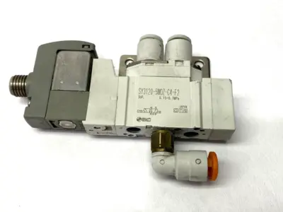 USED SMC PNEUMATIC SOLENOID VALVE 5 PORT M8 24VDC