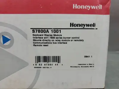 Used Honeywell S7800A 1001 Burner Control Display Module, Software Rev. 2018 Automation Control (HMI) South Carolina US | Palmetto Automation #1158193
