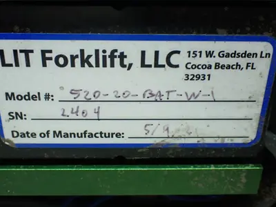 USED LIT FORKLIFT 52020BATW1