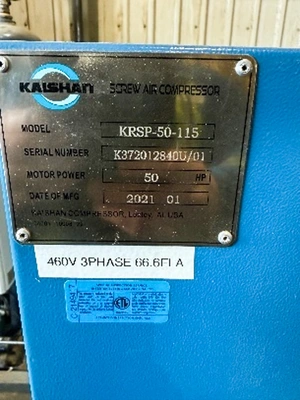 Used 2021 KAISHAN KRSP 50 Air Compressors (Misc) Alberta CA | Solutions 4 Manufacturing #1360769