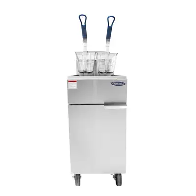 New | in-Stock Atosa New Atosa ATFS-35ES HD 35 LB Gas Deep Fryer - Stainless Steel 60,000 BTU Cookers / Coolers / Fryers Illinois US | Falcon Restaurant Supply #1375304