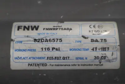 Fnw  Fnwrp 75ada. 82da6575. Actuator STOCK S-623