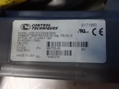 USED CONTROL TECHNIQUES NTE212CONS0000