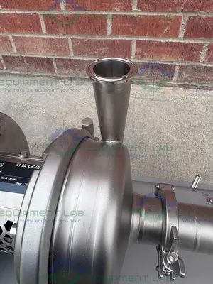 NEW INOXPA INOXPA PROLAC HCPN 40-150 HYGIENIC CENTRIFUGAL PUMP 5 HP MOTOR W/ POWDER HOPPER
