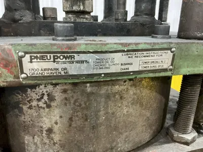 12 TON PNEUPOWR AIRAM MODEL #4P12 PNEUMATIC PRESS 3” STROKE: YOBRO #24862
