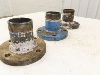 Weldbend 3" Butt Weld Flange x 3" NPT Pipe Nipple 5"Height #150  Lot of 3